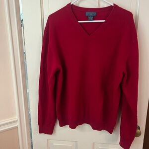 Cashmere Joseph & Lyman Red V-Neck Sweater